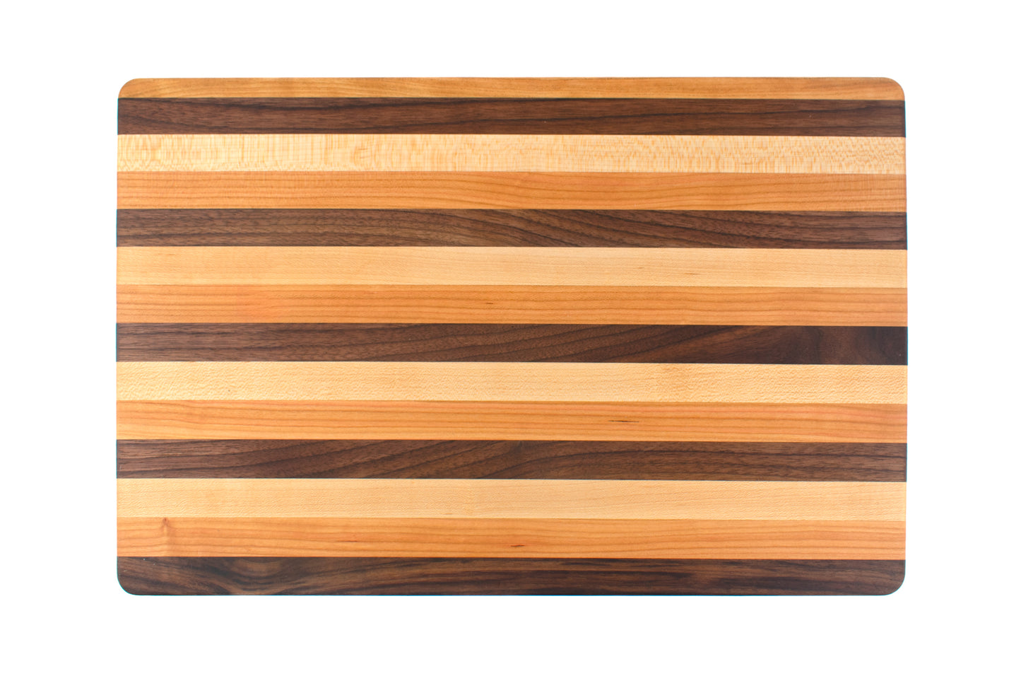 Maple, Walnut & Cherry Stripes Butcher Block