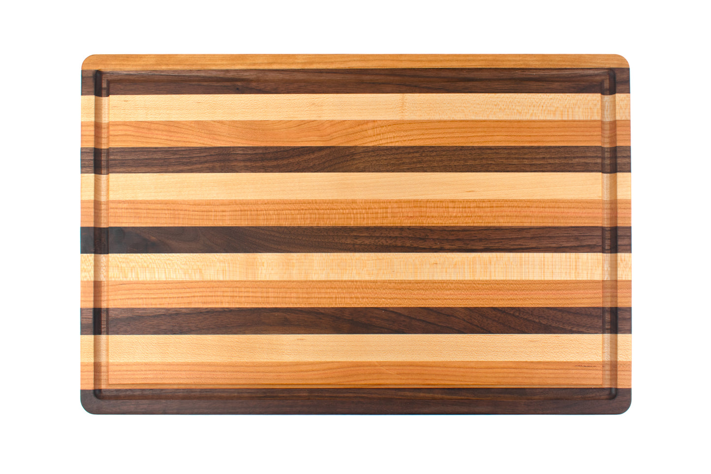 Maple, Walnut & Cherry Stripes Butcher Block