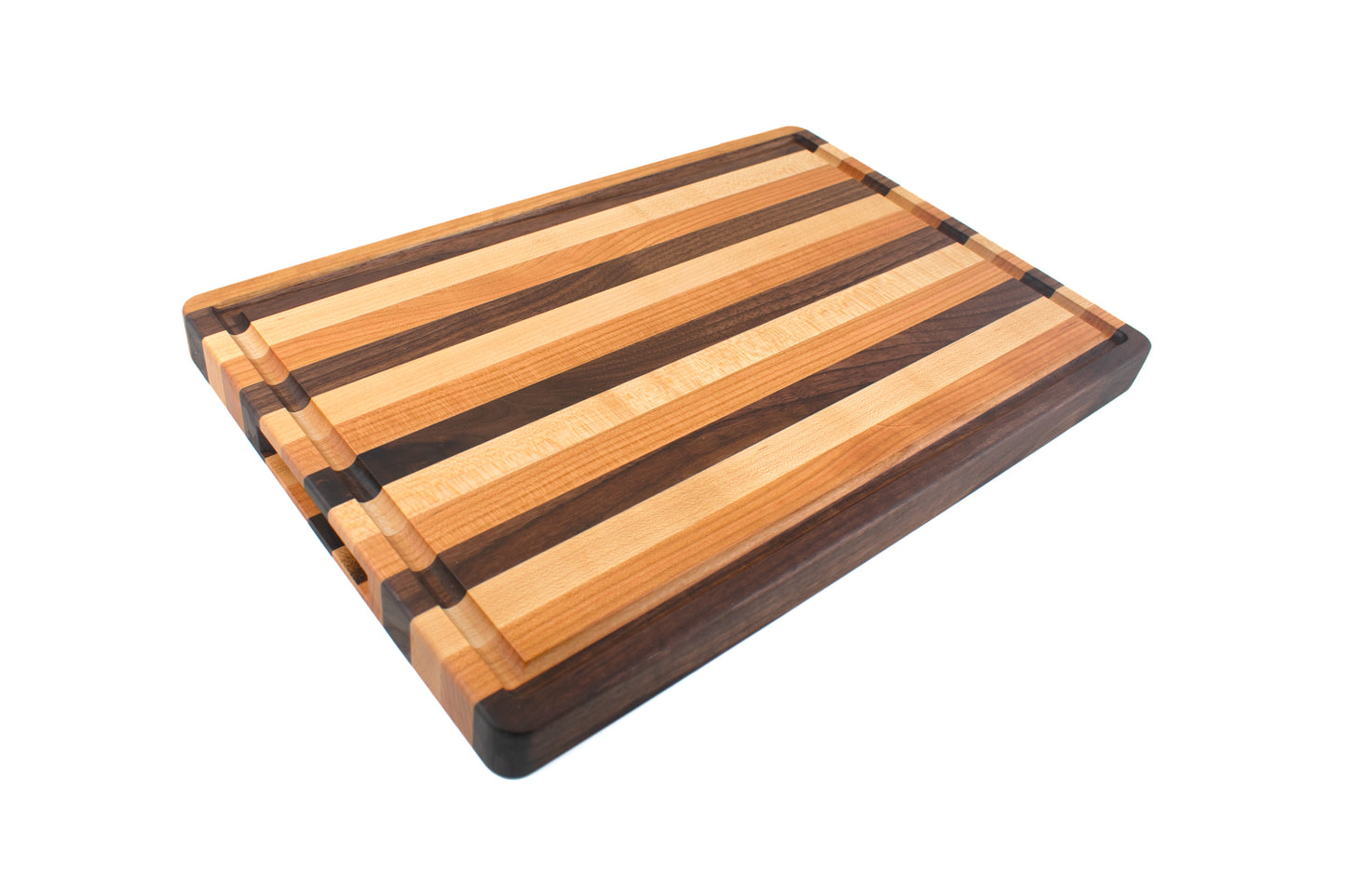 Maple, Walnut & Cherry Stripes Butcher Block