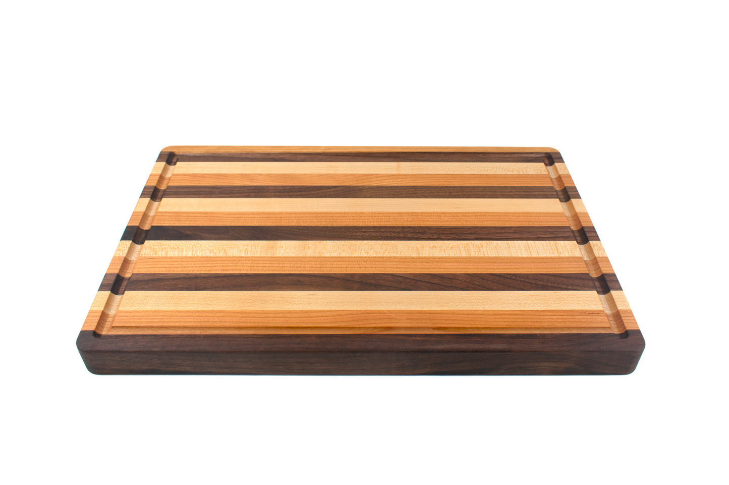 Maple, Walnut & Cherry Stripes Butcher Block