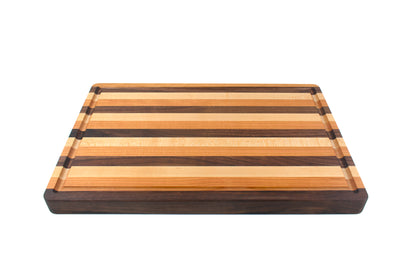 Maple, Walnut & Cherry Stripes Butcher Block