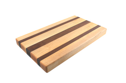 Maple with Three Walnut Stripes Butcher Block