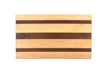 Maple with Three Walnut Stripes Butcher Block