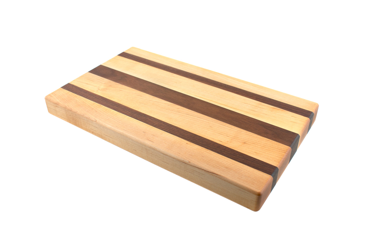 Maple with Three Walnut Stripes Butcher Block