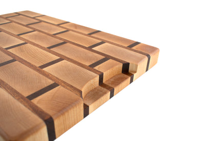 Brick Pattern Maple, Mahogany & Walnut Butcher Block