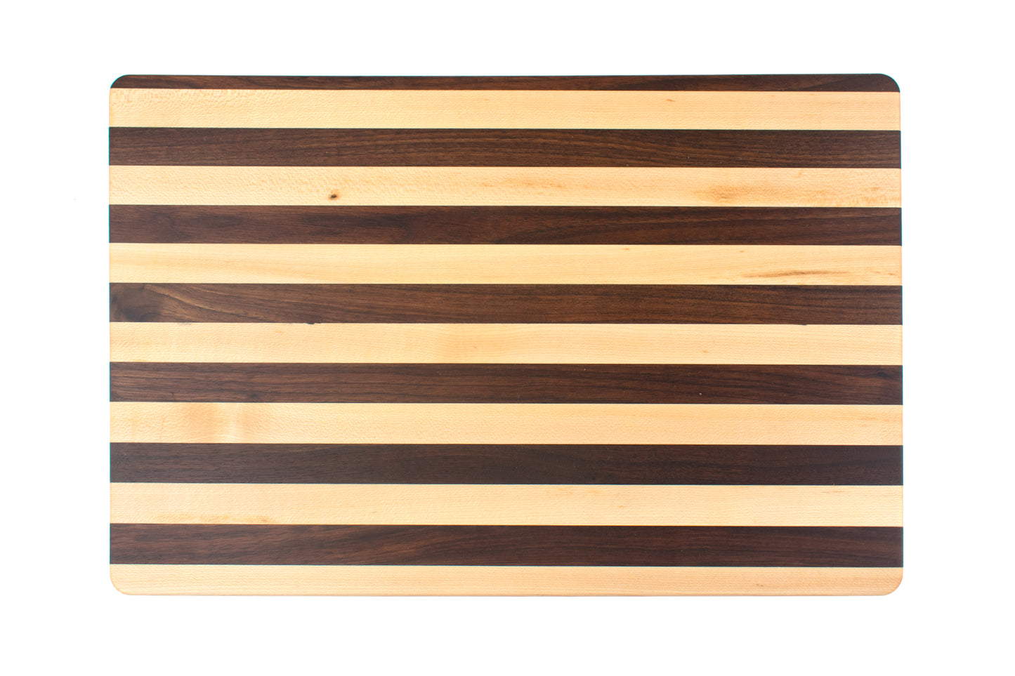 Walnut and Maple Stripes with Juice Groove Butcher Block