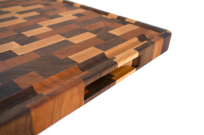 Maple, Walnut & Cherry End Grain Butcher Block